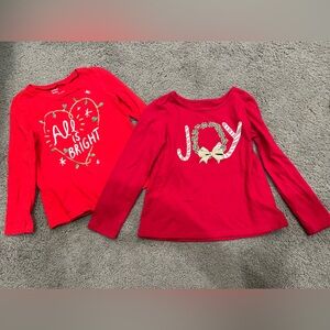 Set of 2 Red Christmas Shirts